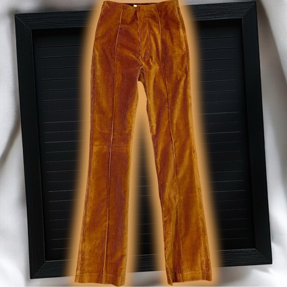 NWT Frame Denim ‘Pintuck Corduroy Trousers’ in “Camel” Size 0 - Picture 2 of 16